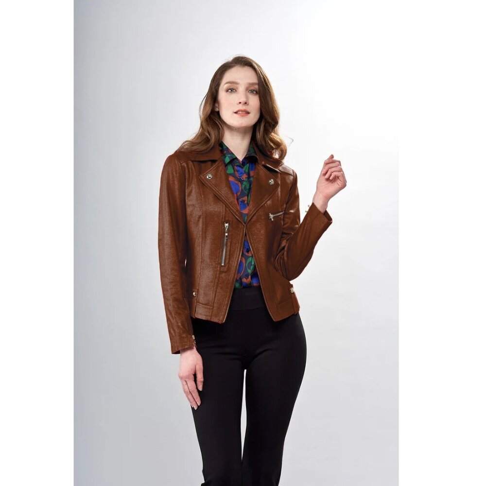 INSIGHT NEW YORK VEGAN LEATHER MOTO JACKET